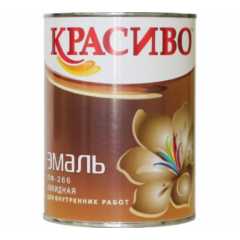 Эмаль ПФ-266 КРАСИВО желто-коричневая (бан. 0,9кг)