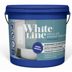 Краска White Line для влажных помещений моющаяся (бар. 25кг)